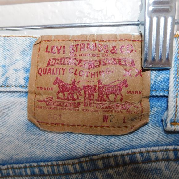 Levis 501 XX Jeans Size 29 x 34 Acid Wash USA Made 1999 Vintage 90s Faded Denim - Picture 3 of 16